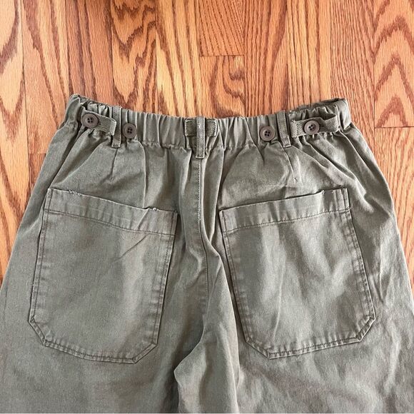 NWT Free People Hard Rain Gaucho Cropped Cargo Pants Washed Pine Size 0 - Picture 10 of 13